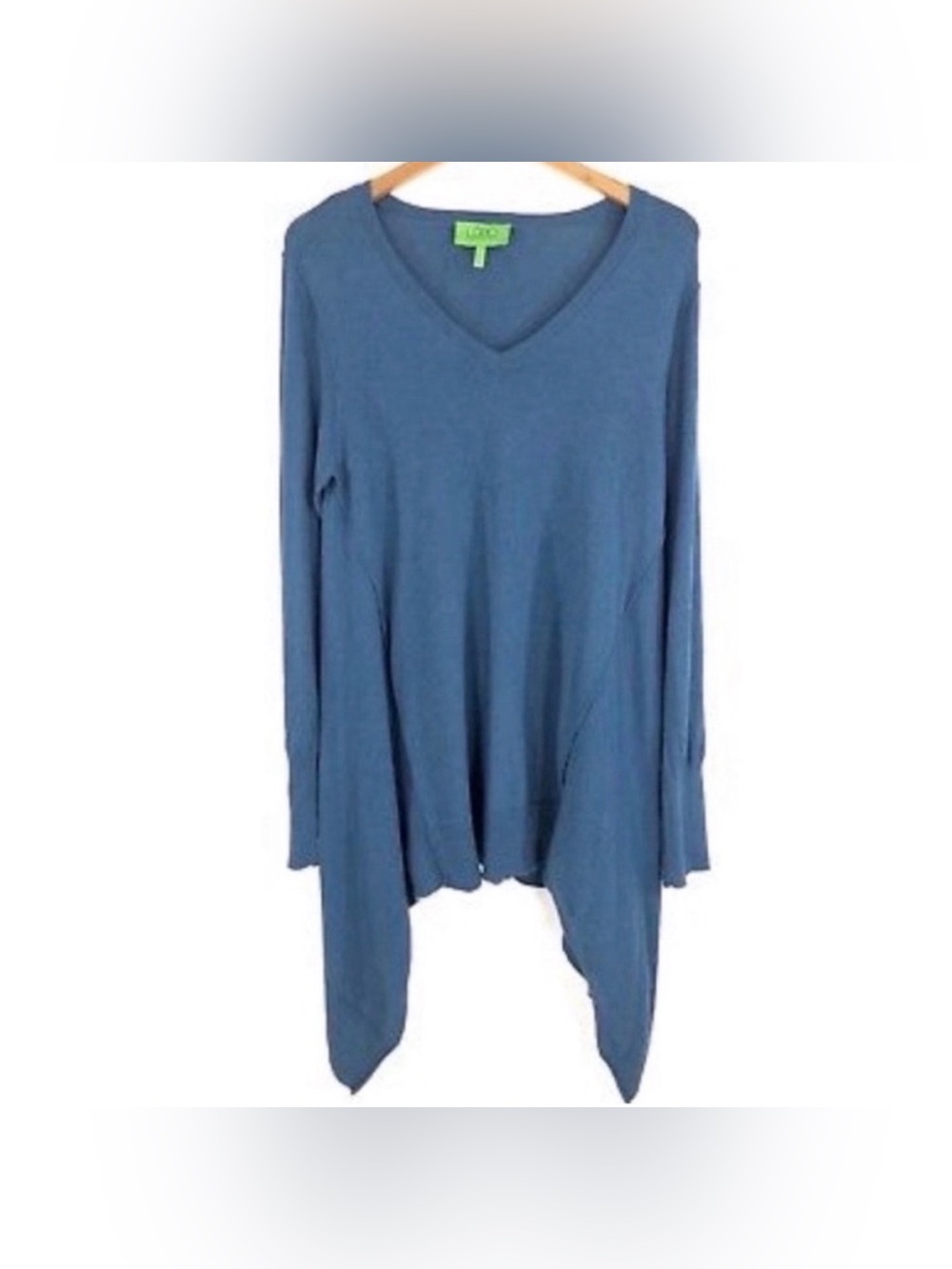 LOGO By Lori Goldstein Cashmere Blend Sweater Medium Blue